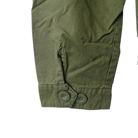 Indigo Star Military Field Jacket Olive Green Men Size S Button Up Patch Pockets - Picture 4 of 15